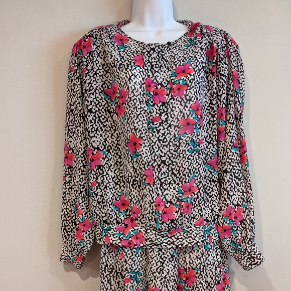 Vtg Kathy Comelli Lady Shapely floral skirt set - Picture 6 of 7